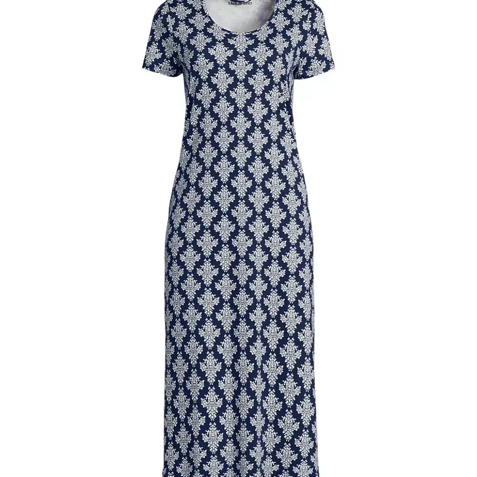 Women's Cotton Short Sleeve Midcalf Nightgown
