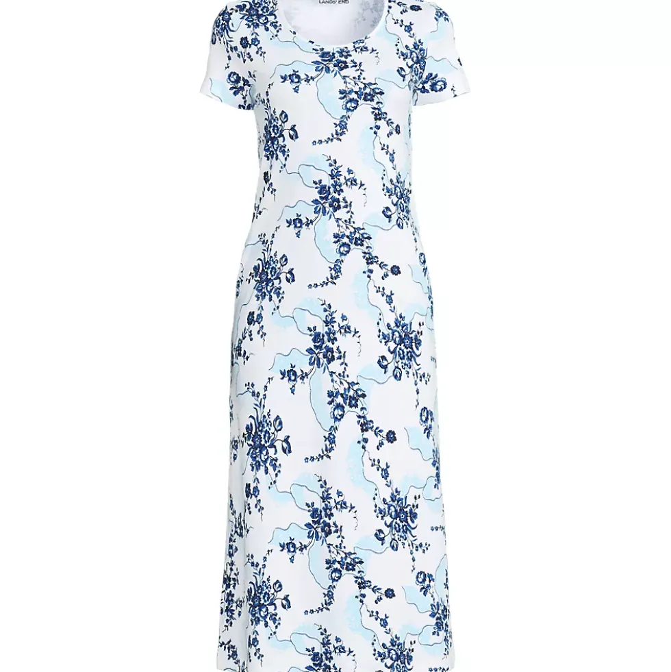 Women's Cotton Short Sleeve Midcalf Nightgown