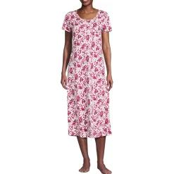 Women's Cotton Short Sleeve Midcalf Nightgown
