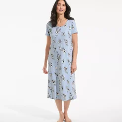 Women's Cotton Short Sleeve Midcalf Nightgown