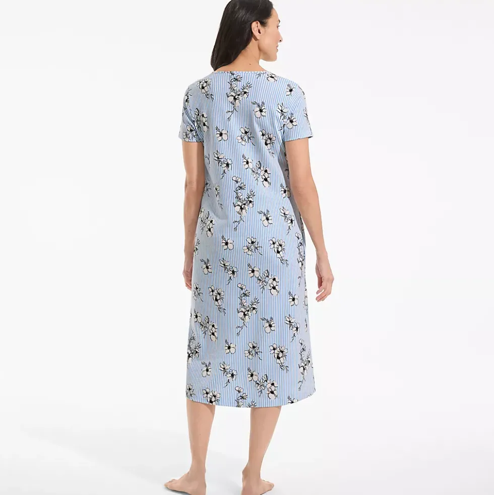 Women's Cotton Short Sleeve Midcalf Nightgown