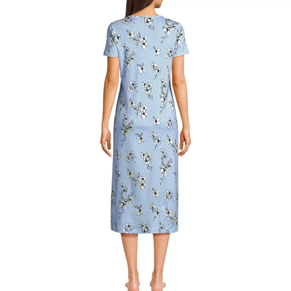 Women's Cotton Short Sleeve Midcalf Nightgown