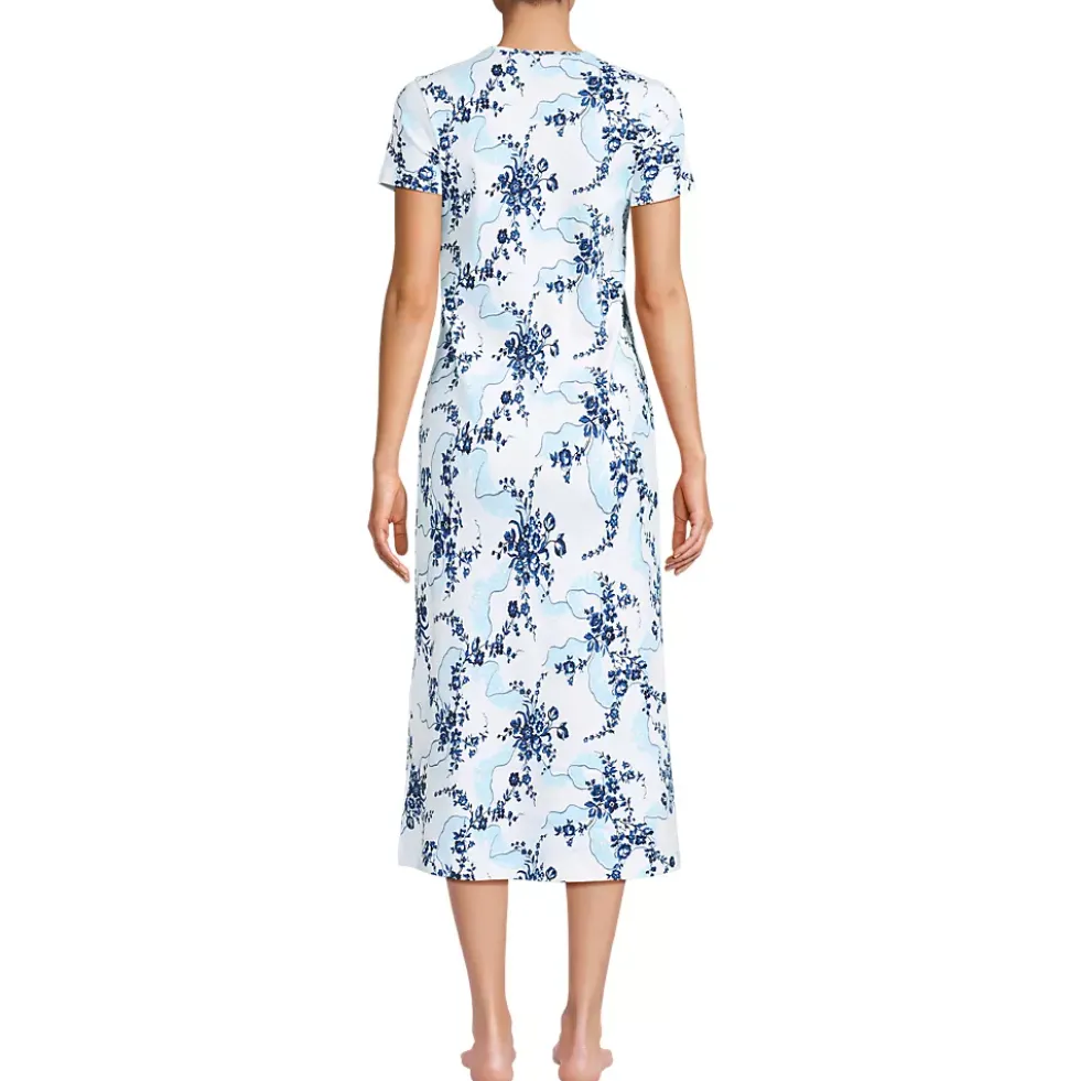 Women's Cotton Short Sleeve Midcalf Nightgown