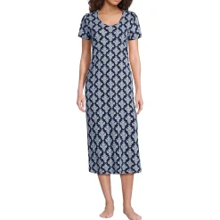 Women's Cotton Short Sleeve Midcalf Nightgown
