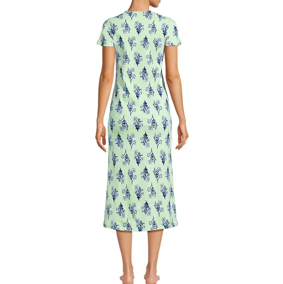 Women's Cotton Short Sleeve Midcalf Nightgown