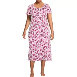 Women's Cotton Short Sleeve Midcalf Nightgown