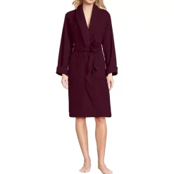 Women's Cotton Terry Knee Length Spa Bath Robe