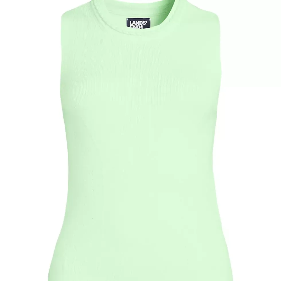 Women's Cotton Viscose Braided Neck Tank Sweater