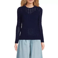 Women's Cotton Viscose Button Shoulder Modern Crew Sweater
