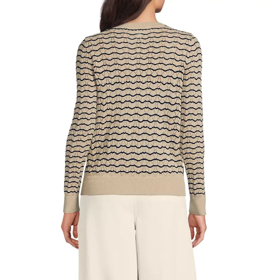 Women's Cotton Viscose Button Shoulder Modern Crew Sweater