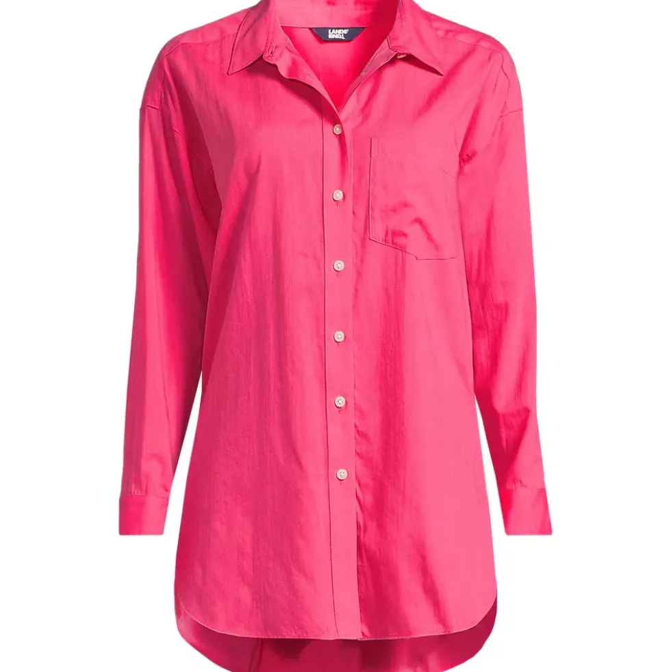 Women's Cotton Voile Billowy Oversized Shirt