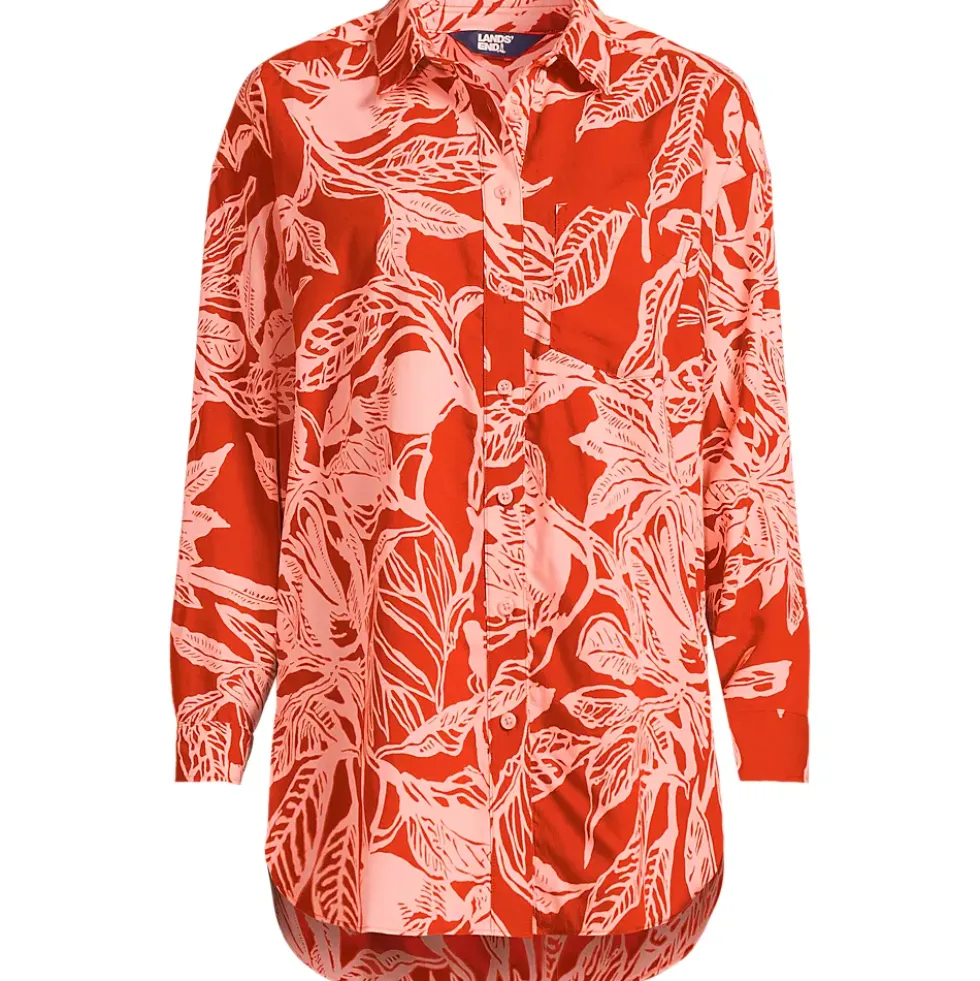 Women's Cotton Voile Billowy Oversized Shirt