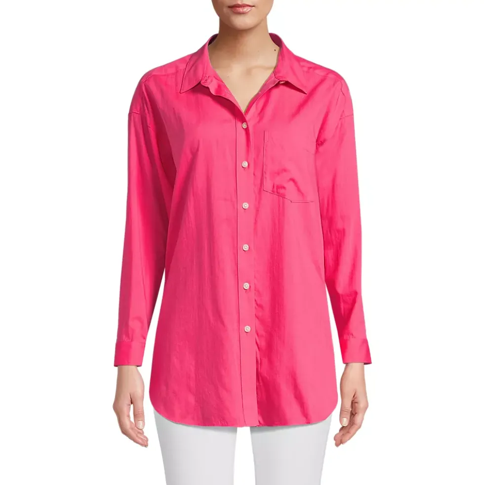 Women's Cotton Voile Billowy Oversized Shirt