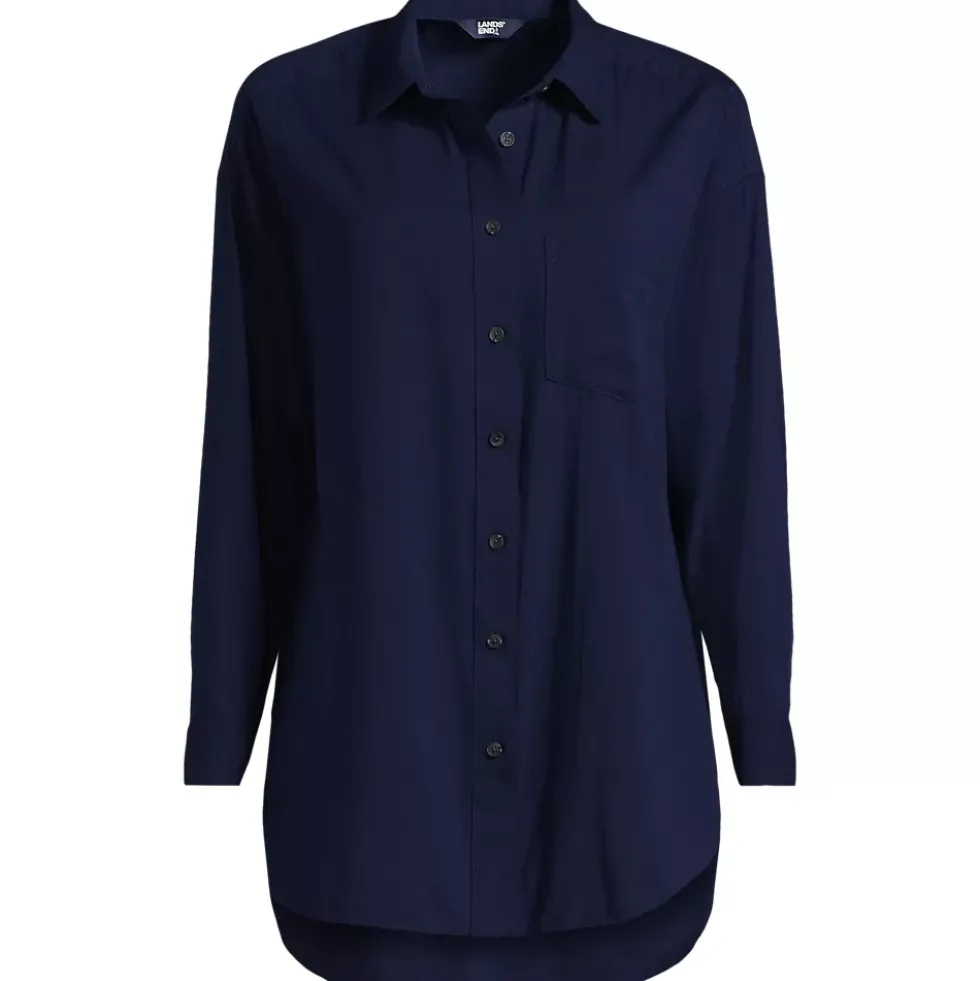 Women's Cotton Voile Billowy Oversized Shirt
