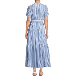 Women's Cotton Voile Button Front Maxi Dress