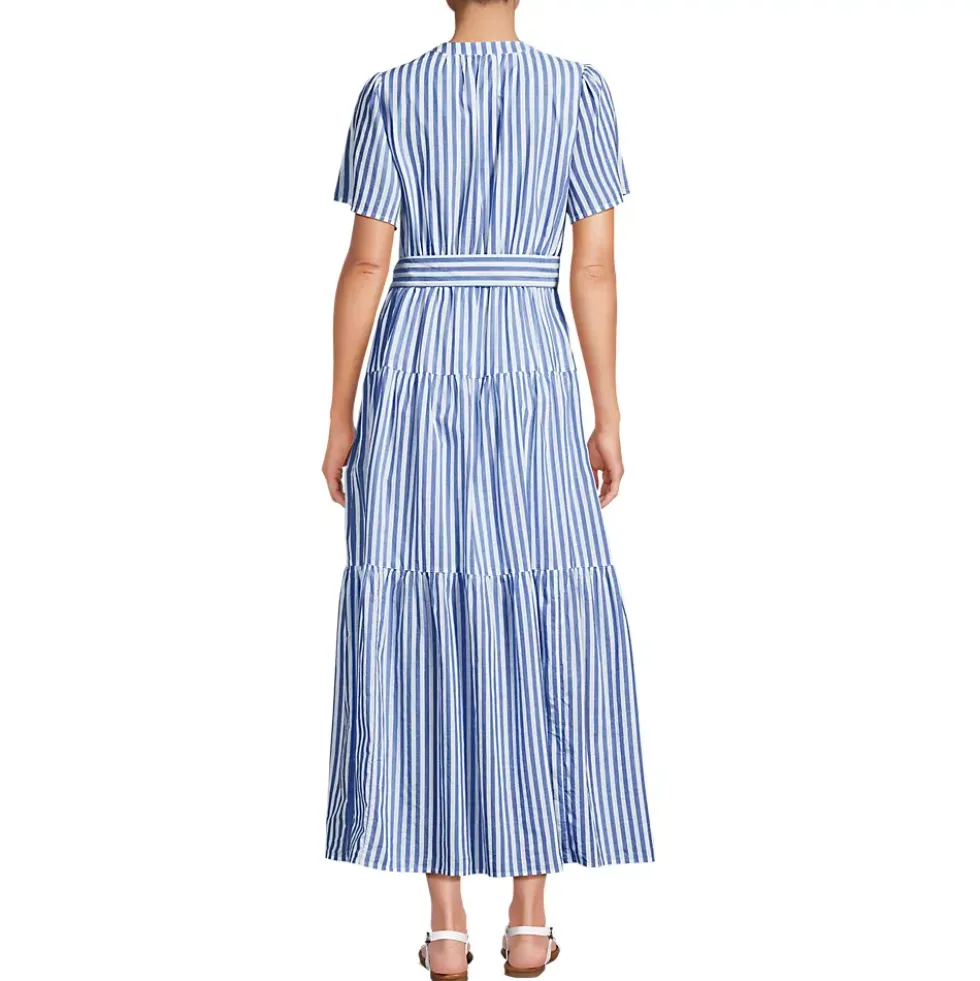 Women's Cotton Voile Button Front Maxi Dress