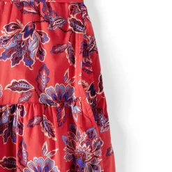 Women's Cotton Voile Button Front Maxi Dress