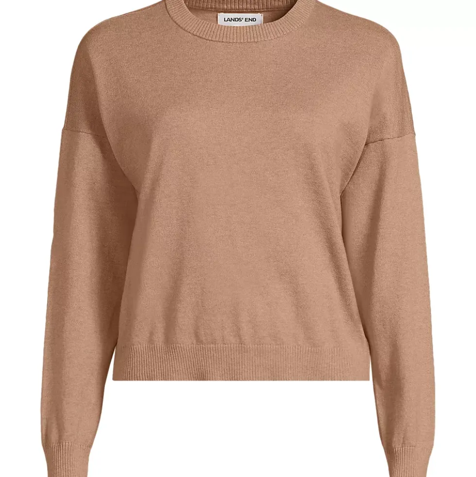 Women's Cotton Wedge Crew Neck Sweater