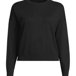 Women's Cotton Wedge Crew Neck Sweater