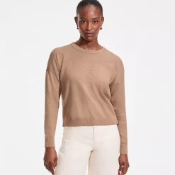 Women's Cotton Wedge Crew Neck Sweater
