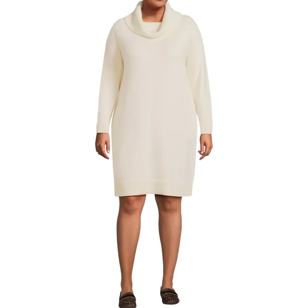 Women's Cozy Lofty Cowl Neck Sweater Dress