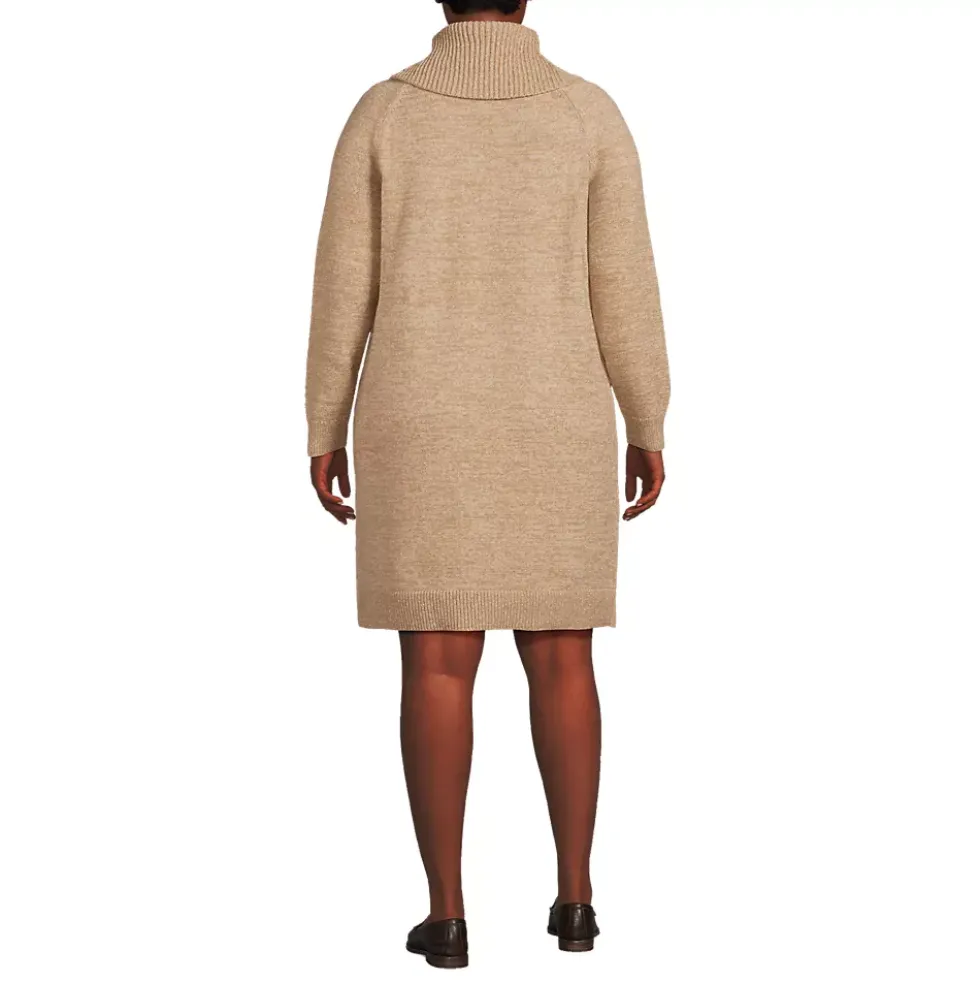 Women's Cozy Lofty Cowl Neck Sweater Dress
