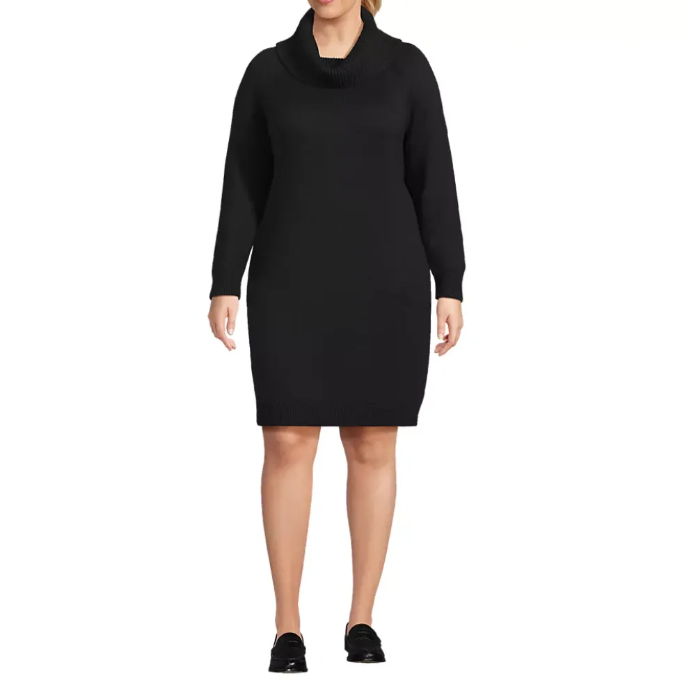 Women's Cozy Lofty Cowl Neck Sweater Dress