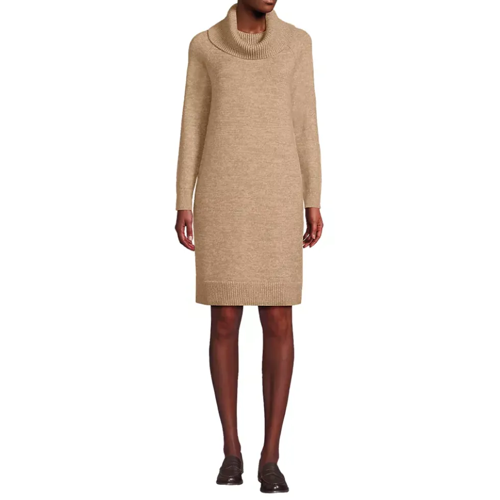 Women's Cozy Lofty Cowl Neck Sweater Dress
