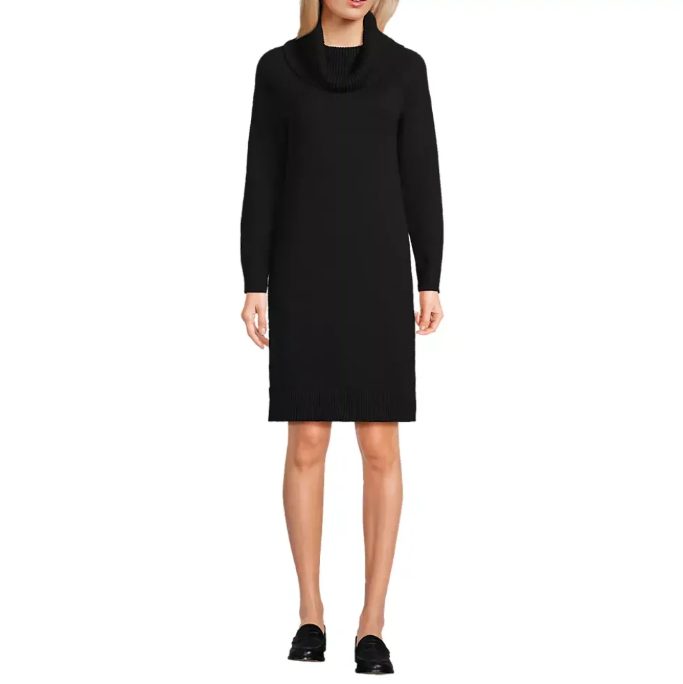 Women's Cozy Lofty Cowl Neck Sweater Dress