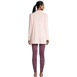 Women's Cozy Pajama Set Long Sleeve Top and Print Leggings