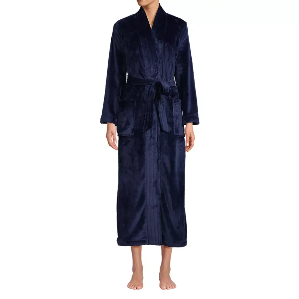 Women's Cozy Plush Long Wrap Robe
