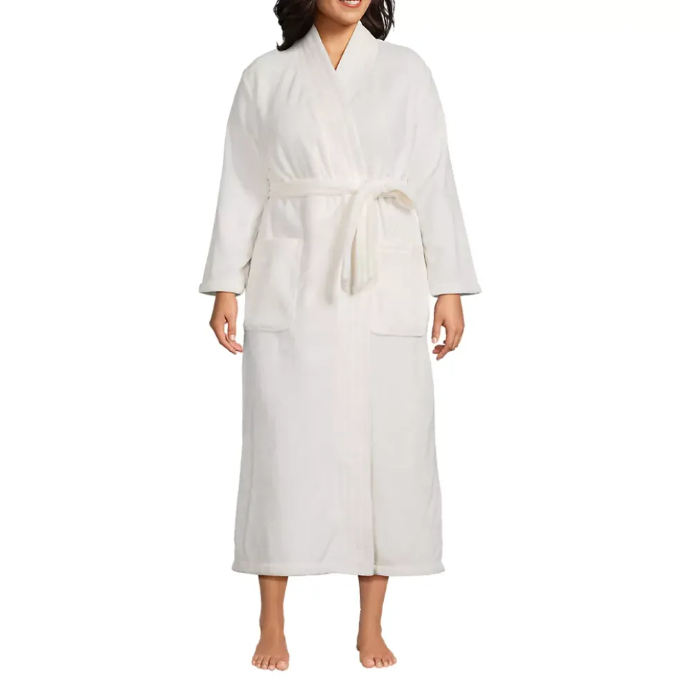 Women's Cozy Plush Long Wrap Robe