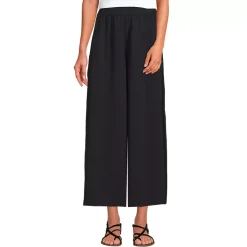 Women's Creaseless High Rise Palazzo Crop Pants