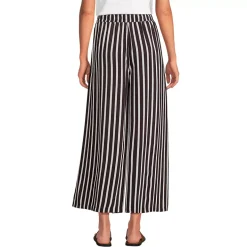 Women's Creaseless High Rise Palazzo Crop Pants