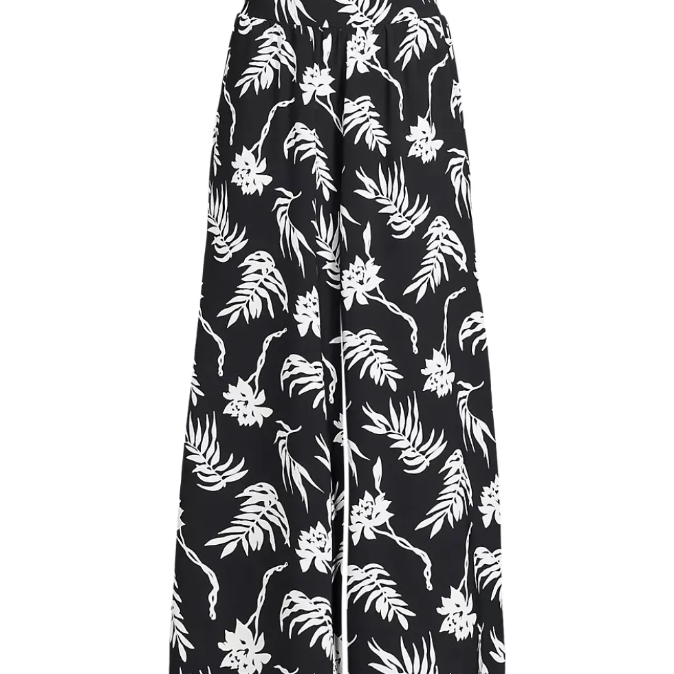 Women's Creaseless High Rise Palazzo Crop Pants