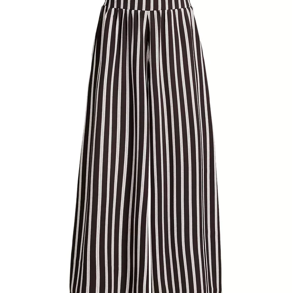 Women's Creaseless High Rise Palazzo Crop Pants