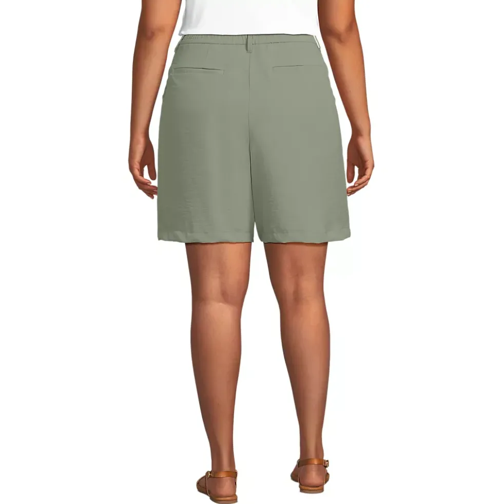 Women's Creaseless High Rise 8" Shorts