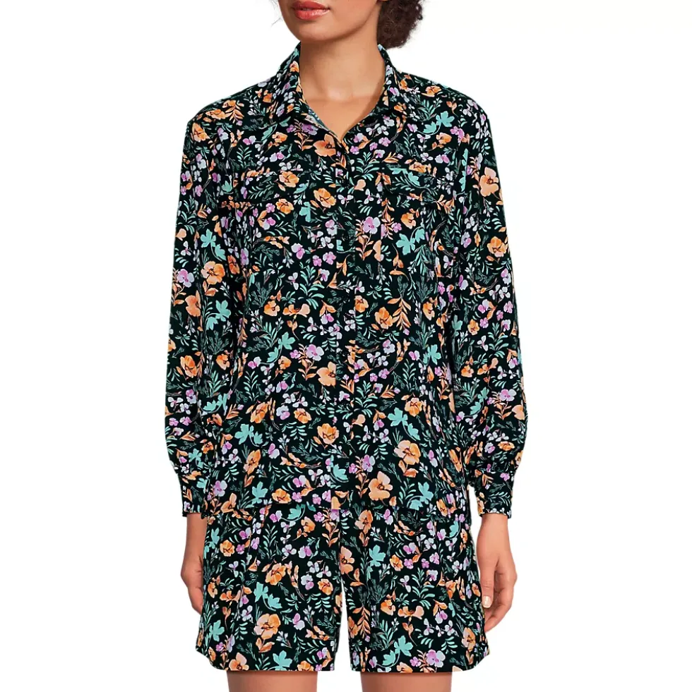 Women's Creaseless Long Sleeve Utility Top