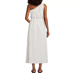 Women's Creaseless One Shoulder Midi Dress