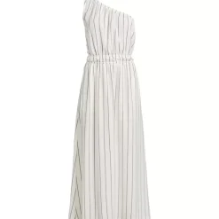 Women's Creaseless One Shoulder Midi Dress