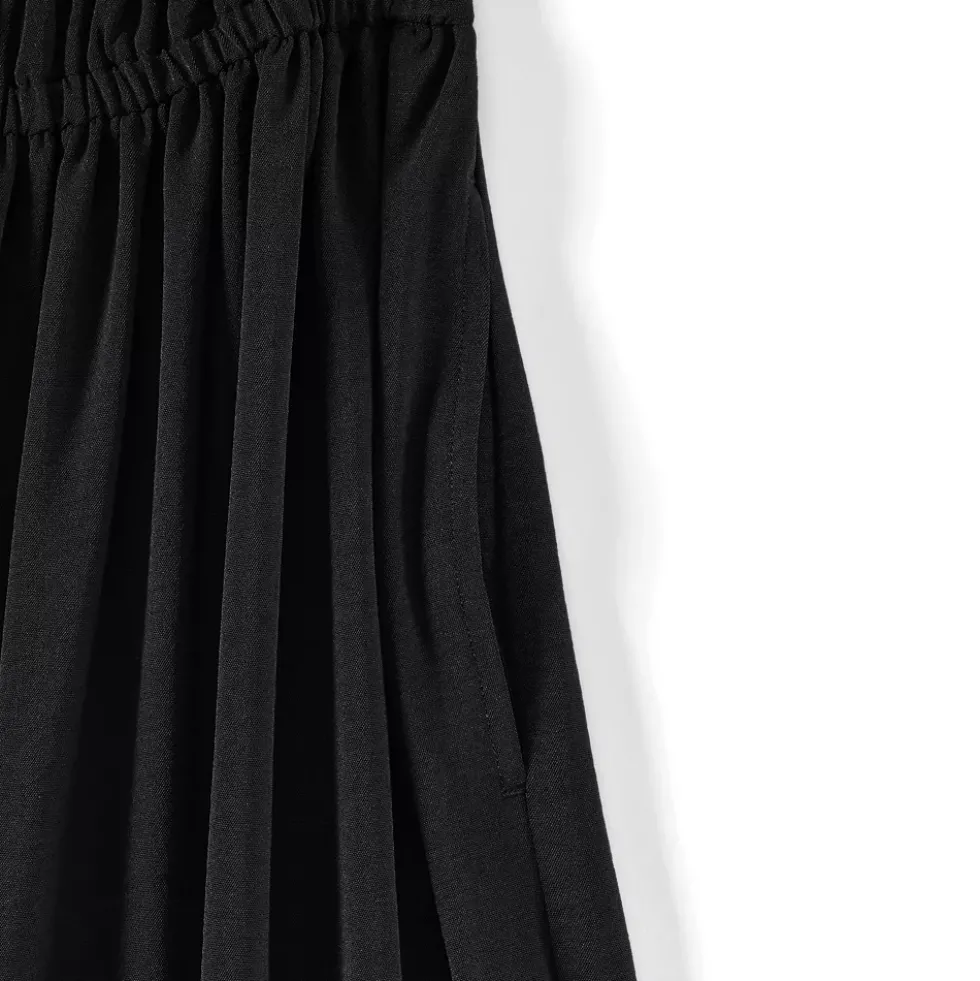 Women's Creaseless Scoop Neck Smocked Midi Dress