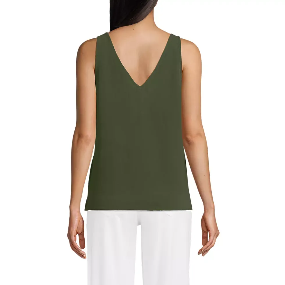 Women's Creaseless Vneck Sleeveless Top