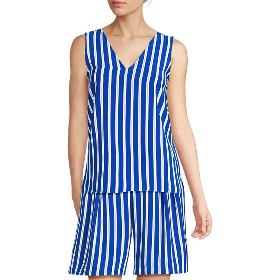 Women's Creaseless Vneck Sleeveless Top