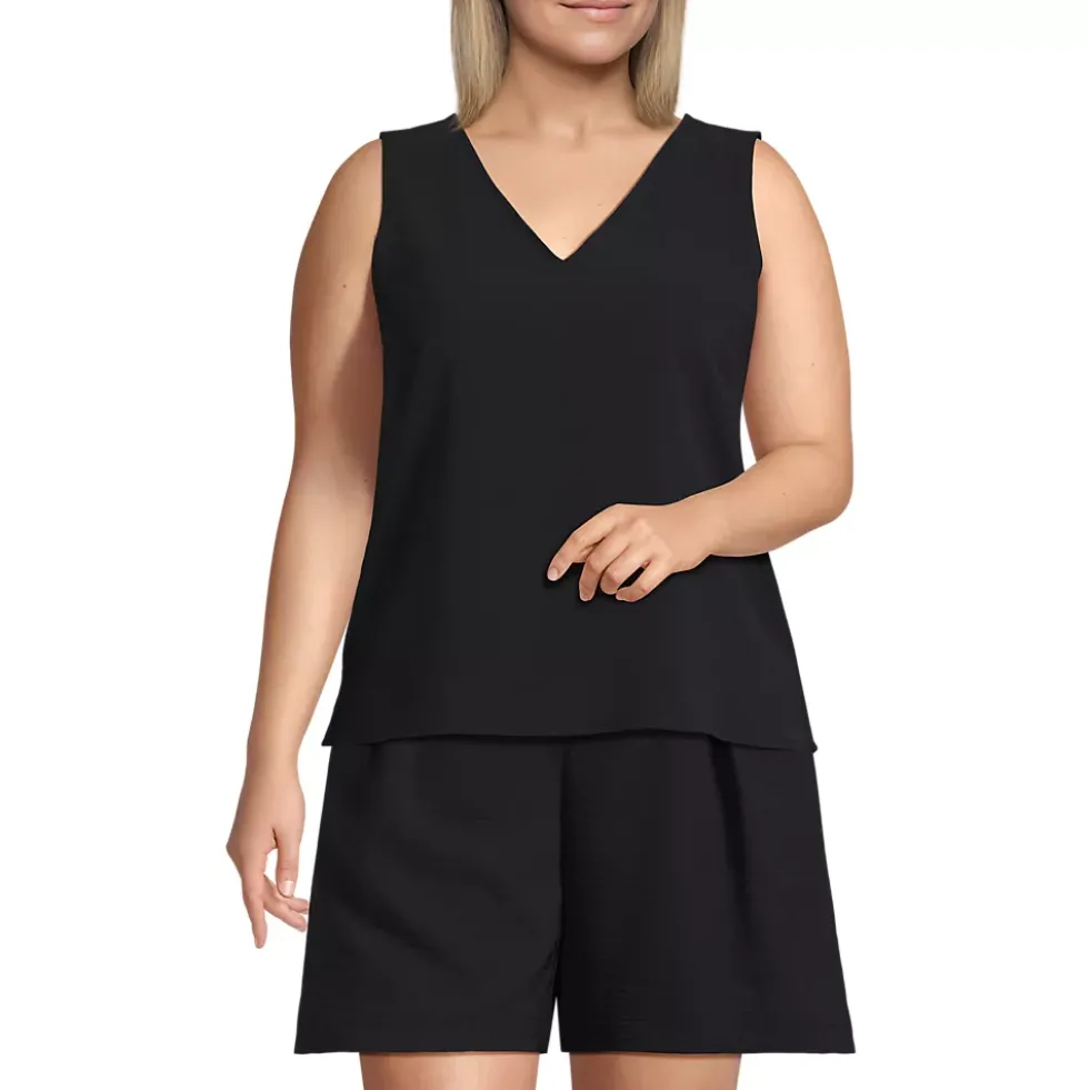 Women's Creaseless Vneck Sleeveless Top