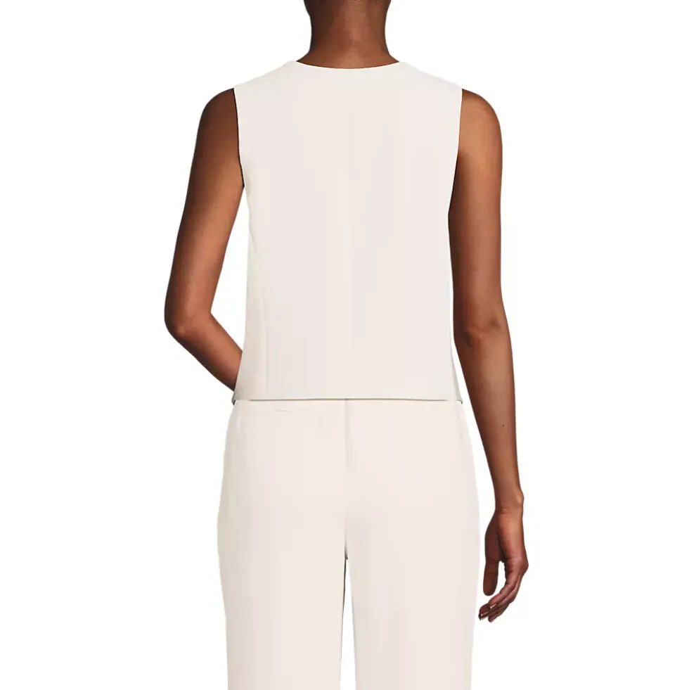 Women's Crepe Button Front Vest