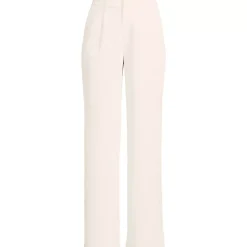 Women's Crepe High Rise Pleated Wide Leg Pants