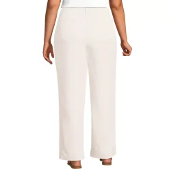 Women's Crepe High Rise Pleated Wide Leg Pants