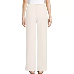 Women's Crepe High Rise Pleated Wide Leg Pants