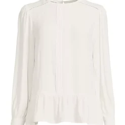 Women's Crepe Pintuck Peplum Top