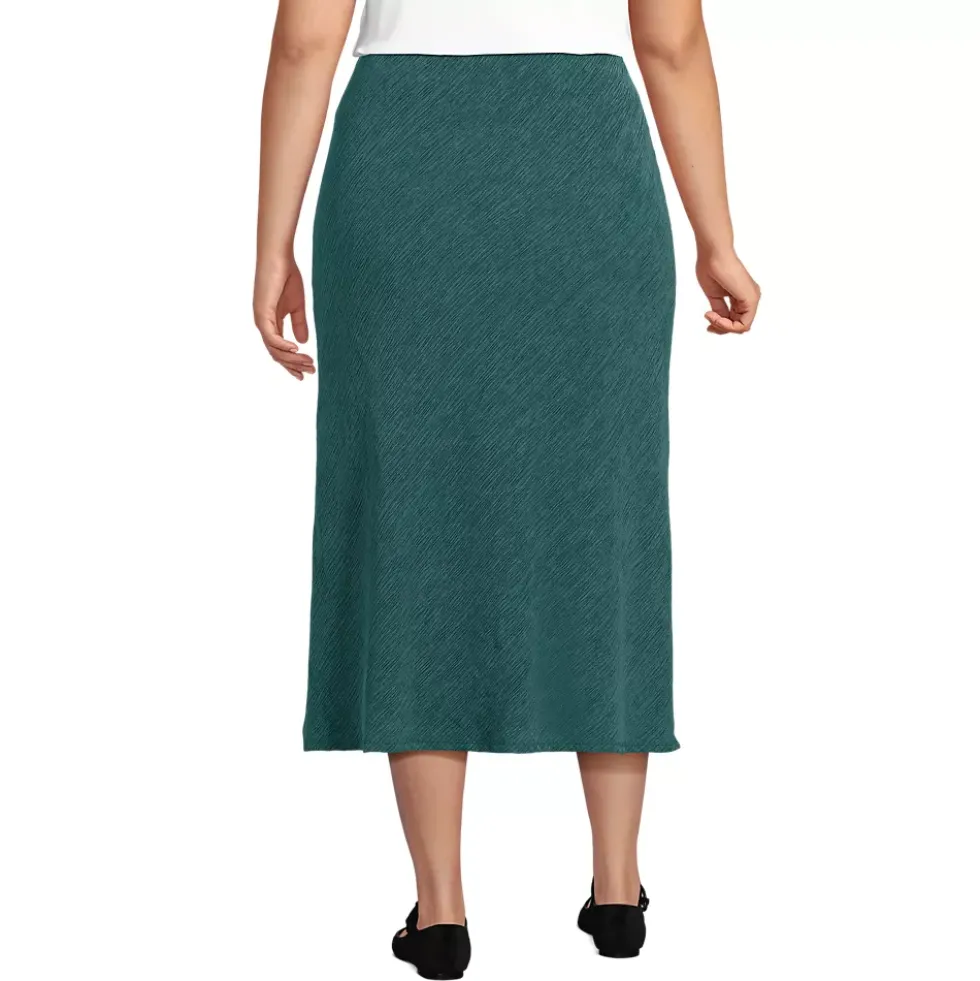 Women's Crinkle Midi Skirt
